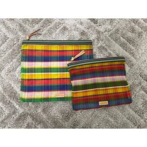 Consuela Plaid Mesh Bag with Zipper Set of Two